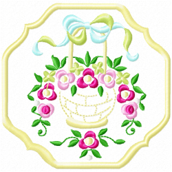 Flowers And Tree Embroidery Design 9